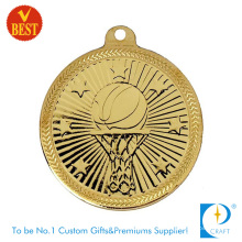 Atacado China Personalizado Liga de Zinco Fundição Medalha de Basquete 3D em Bronze